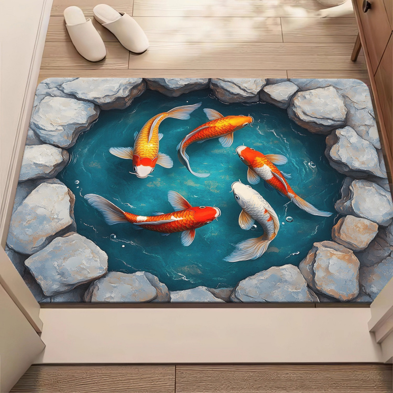 Zara Home Bathroom Rug - VIKAMA Stereoscopic Vision Bathroom Floor Mat,