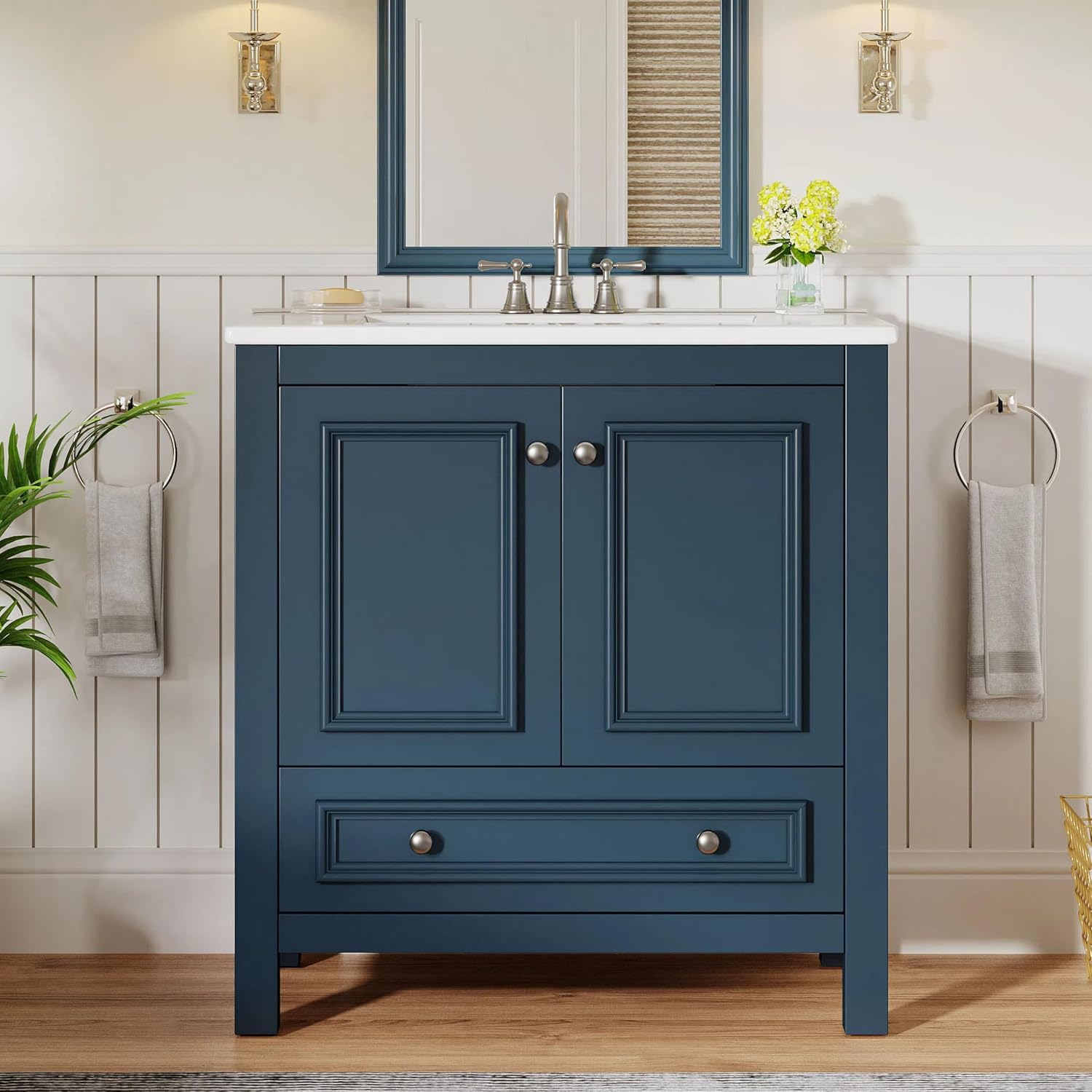 Home Bathroom Furniture - 30 Inch Freestanding Bathroom Vanity With