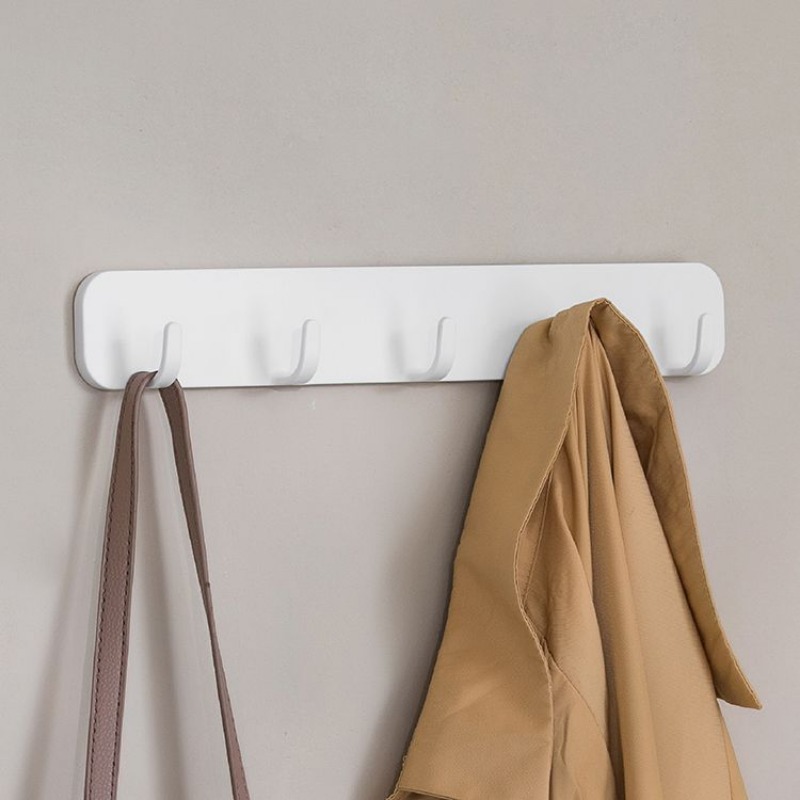 Robe Hook Adhesive - Perforation-Free Wall Mount 5 Hook Strong
