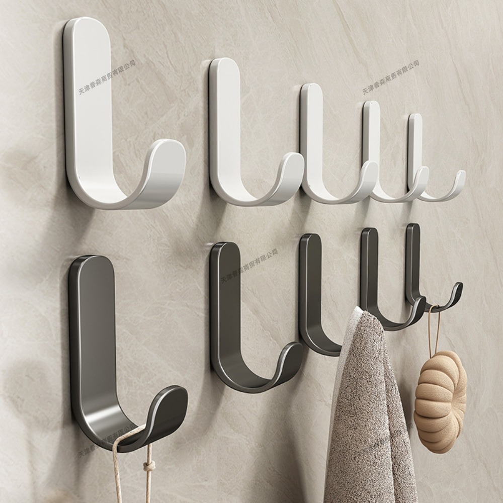 Robe Hook Adhesive - Punch-Free Adhesive Wall Hook Metal Hanger