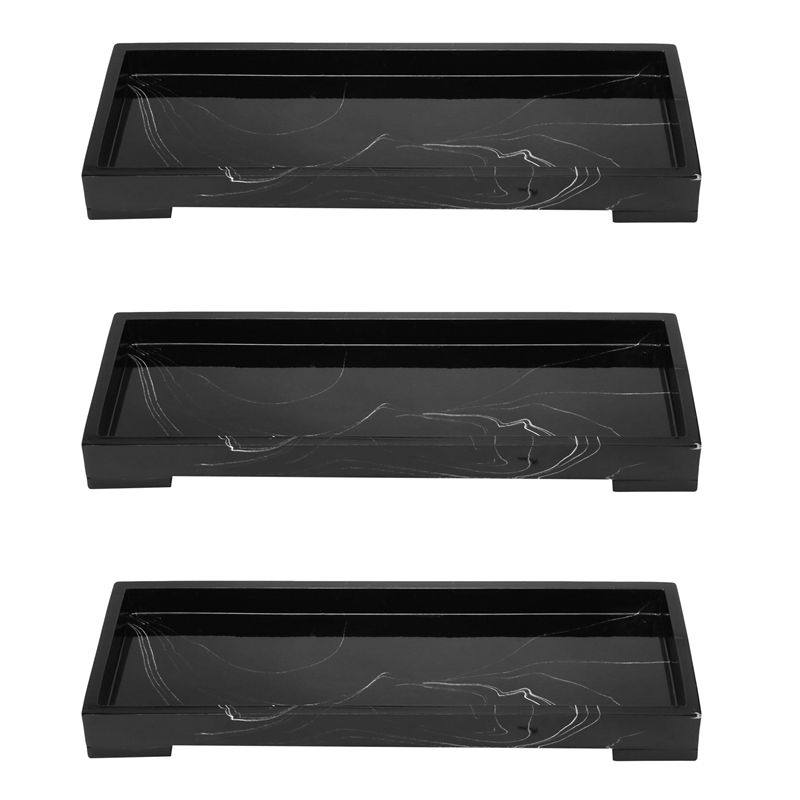 Home Bathroom Vanity - 3X Vanity Tray Black Bathroom Vanity