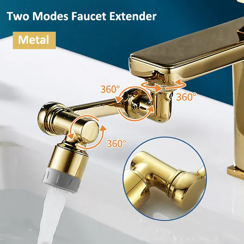 Home Bathroom Taps - Metal Universal Robotic Arm Faucet Extender
