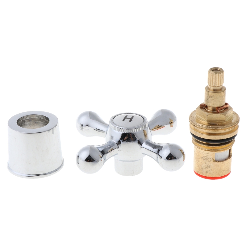 Home Bathroom Taps - 1Set Copper Cross Handle Bath Sink