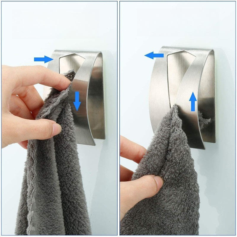 Robe Hook Adhesive - Stainless Steel Self Adhesive Towel Hooks