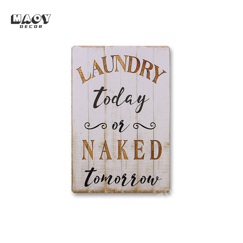 Slogan Metal Tin Sign Laundry  - огляд і ціна Home Bathroom Furniture