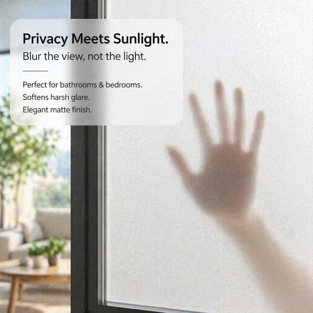 Frosted Privacy Window Film Tr - огляд і ціна Home Bathroom Window