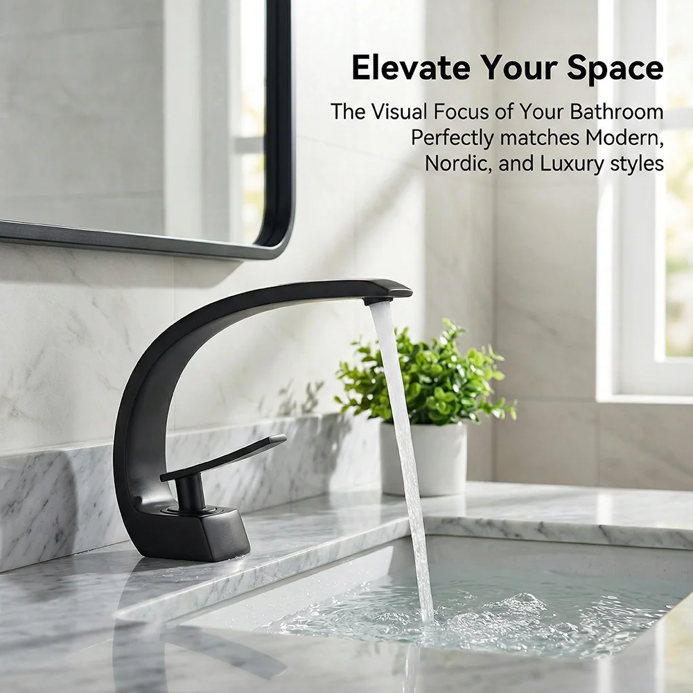 Matte Black Bathroom Faucet, A - огляд і ціна Home Bathroom Taps