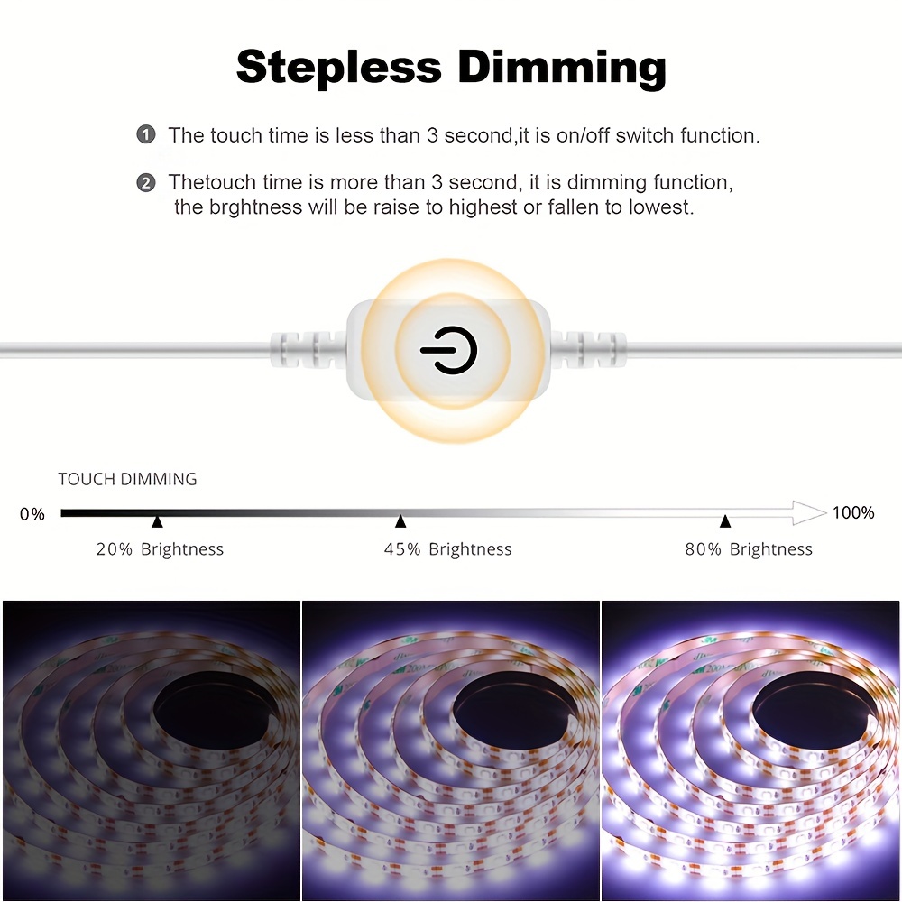 5V USB 2835 LED Strip Light To - огляд і ціна Home Bathroom Vanity