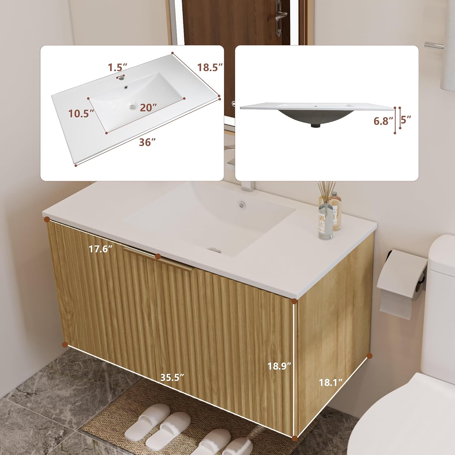 Modern Floating Bathroom Vanit - огляд і ціна Home Bathroom Vanity
