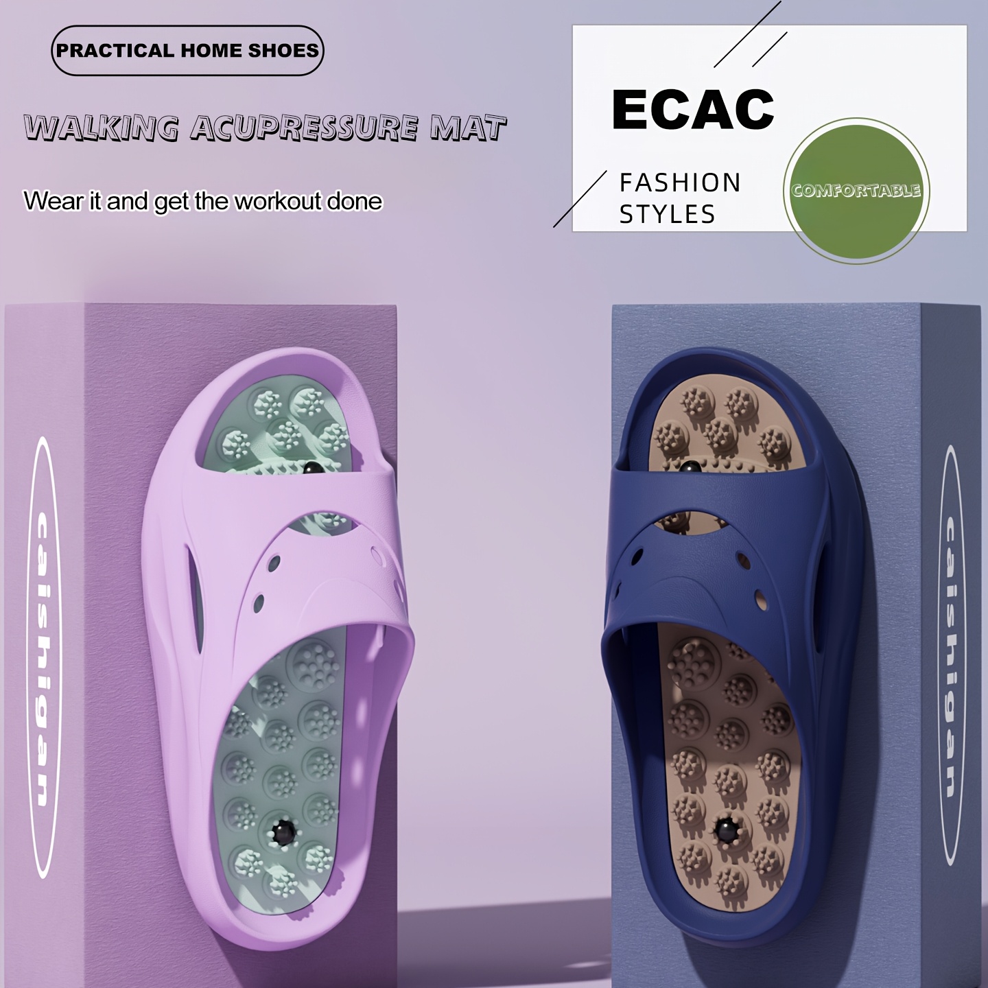 Women Men EVA Massage Slippers - огляд і ціна Home Bath