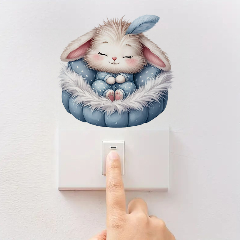 Cute Sleepy Bunny Sticker, Wat - огляд і ціна Home Bathroom Window