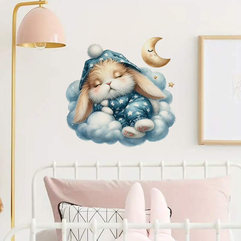 Cute Sleepy Bunny Sticker, Wat - огляд і ціна Home Bathroom Window