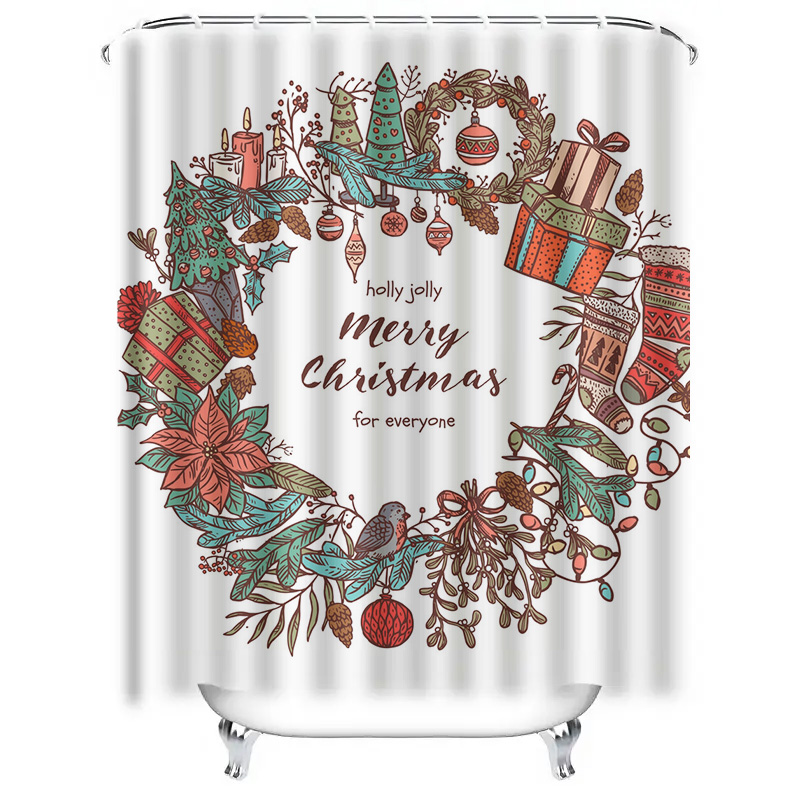 TU Merry Christmas Shower Curt - огляд і ціна Home Bathroom Upgrades