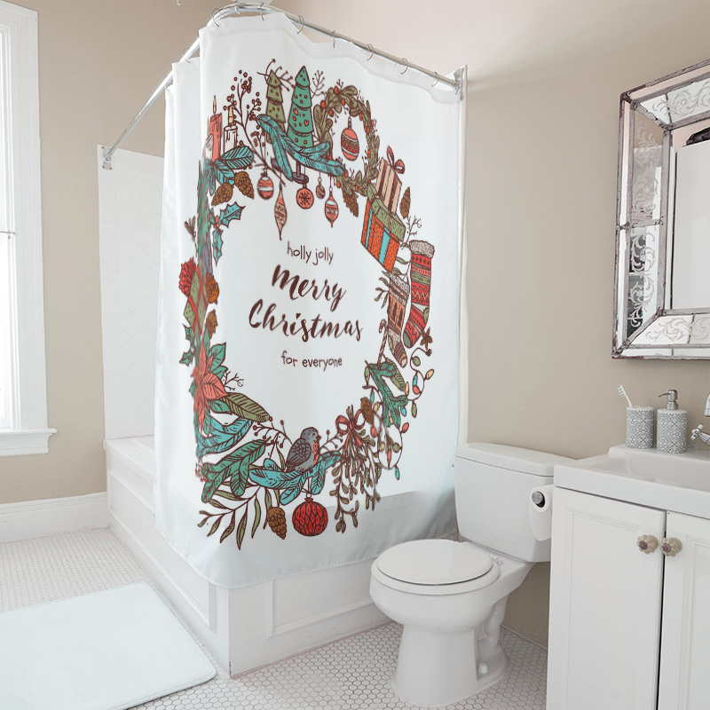 TU Merry Christmas Shower Curt - огляд і ціна Home Bathroom Upgrades