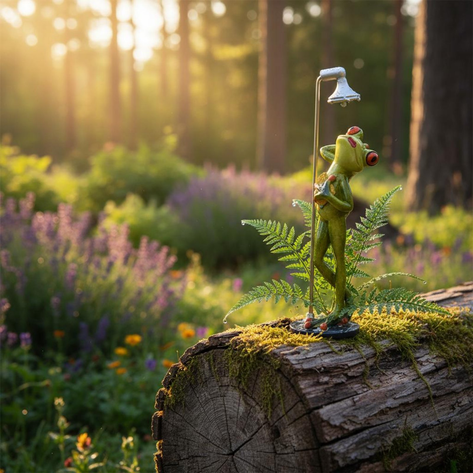 Showering Frog Figurine Great  - огляд і ціна Home Bath