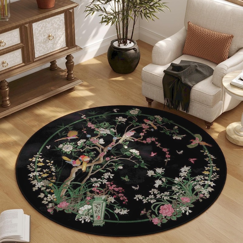 Chinese Floral Bird Pattern Ro - огляд і ціна Zara Home Bathroom Rug