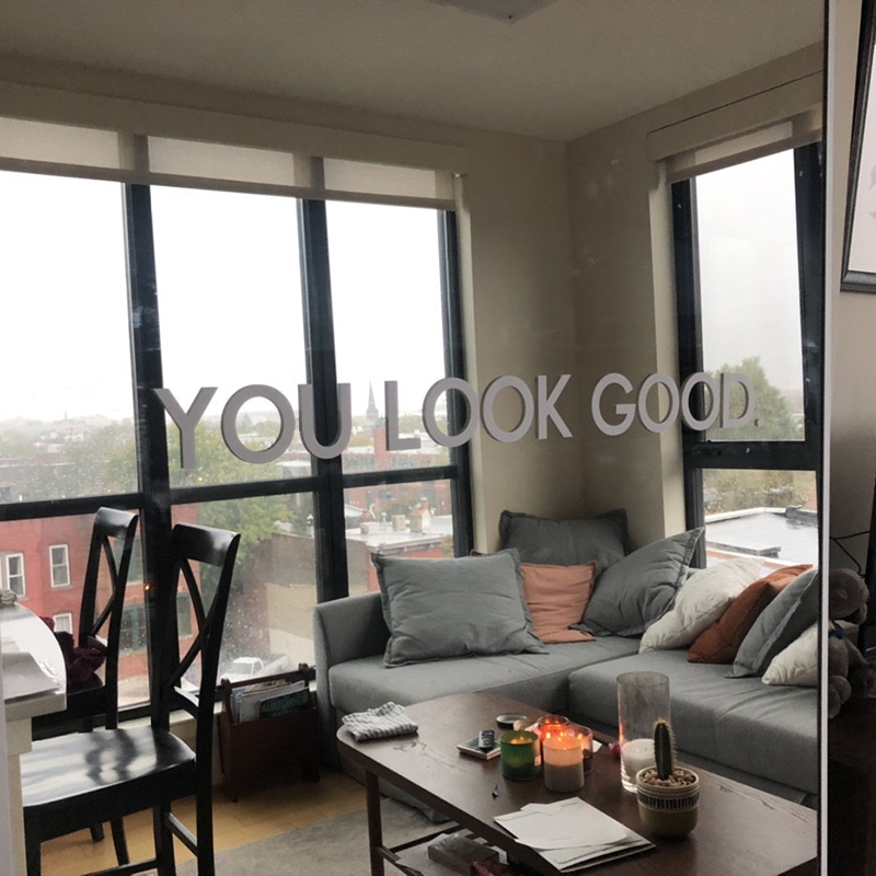 You Look Good Mirror Wall Stic - огляд і ціна Home Bathroom Window