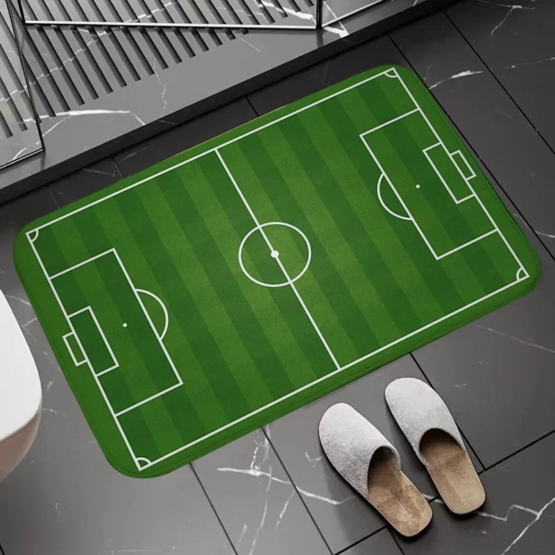 Soccer Field Pattern Door Mat  - огляд і ціна Zara Home Bathroom Rug