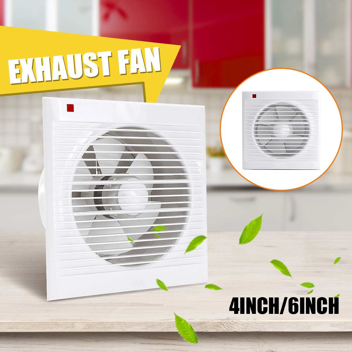 4 Inch 6 Inch 8 Inch 220V Mute - огляд і ціна Home Bathroom Window