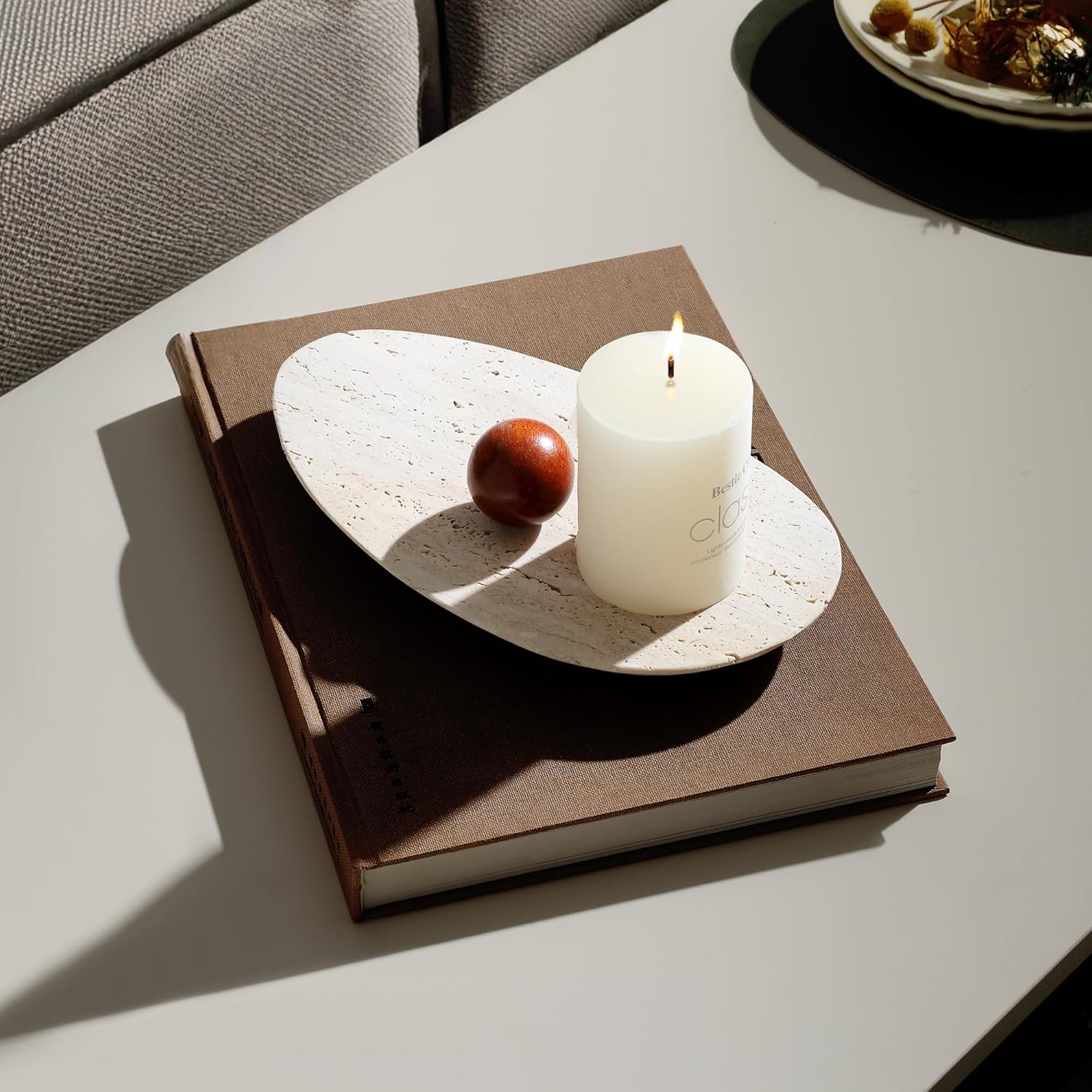 Travertine Vanity Tray for Bat - огляд і ціна Home Bathroom Vanity