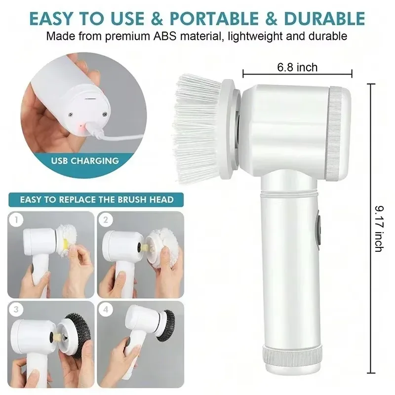 New Cordless Spin Scrubber Ele - огляд і ціна Home Bathroom Products