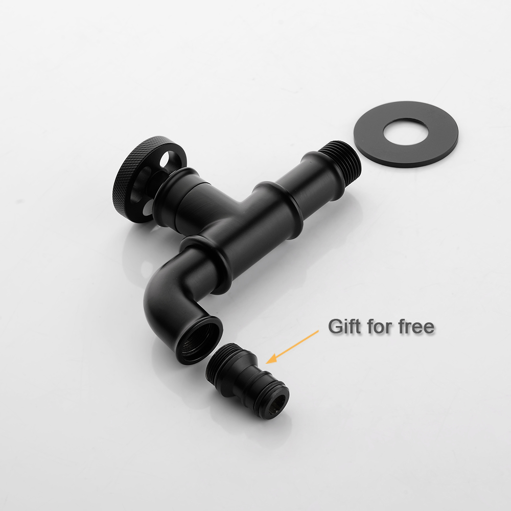 G1/2' Black Bibcock Brass Bath - огляд і ціна Home Bathroom Taps