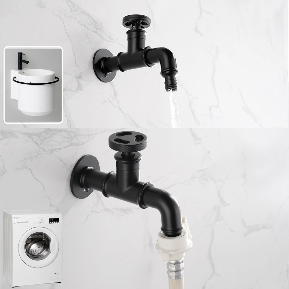 G1/2' Black Bibcock Brass Bath - огляд і ціна Home Bathroom Taps